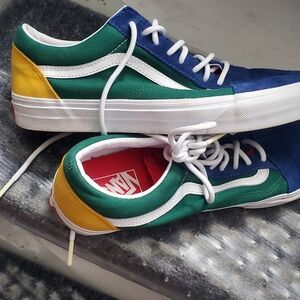 Vans Old Skool Yacht Club Shoes Blue Green and Yellow size 10
